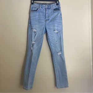 Forever 21 light wash mom jeans. Button up. Super soft.
